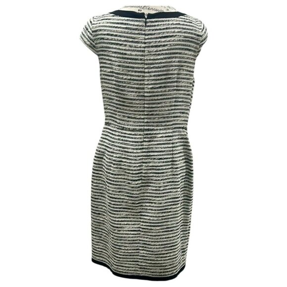 Ann Taylor Black White Tweed Sheath Dress Size 8 - Picture 5 of 16